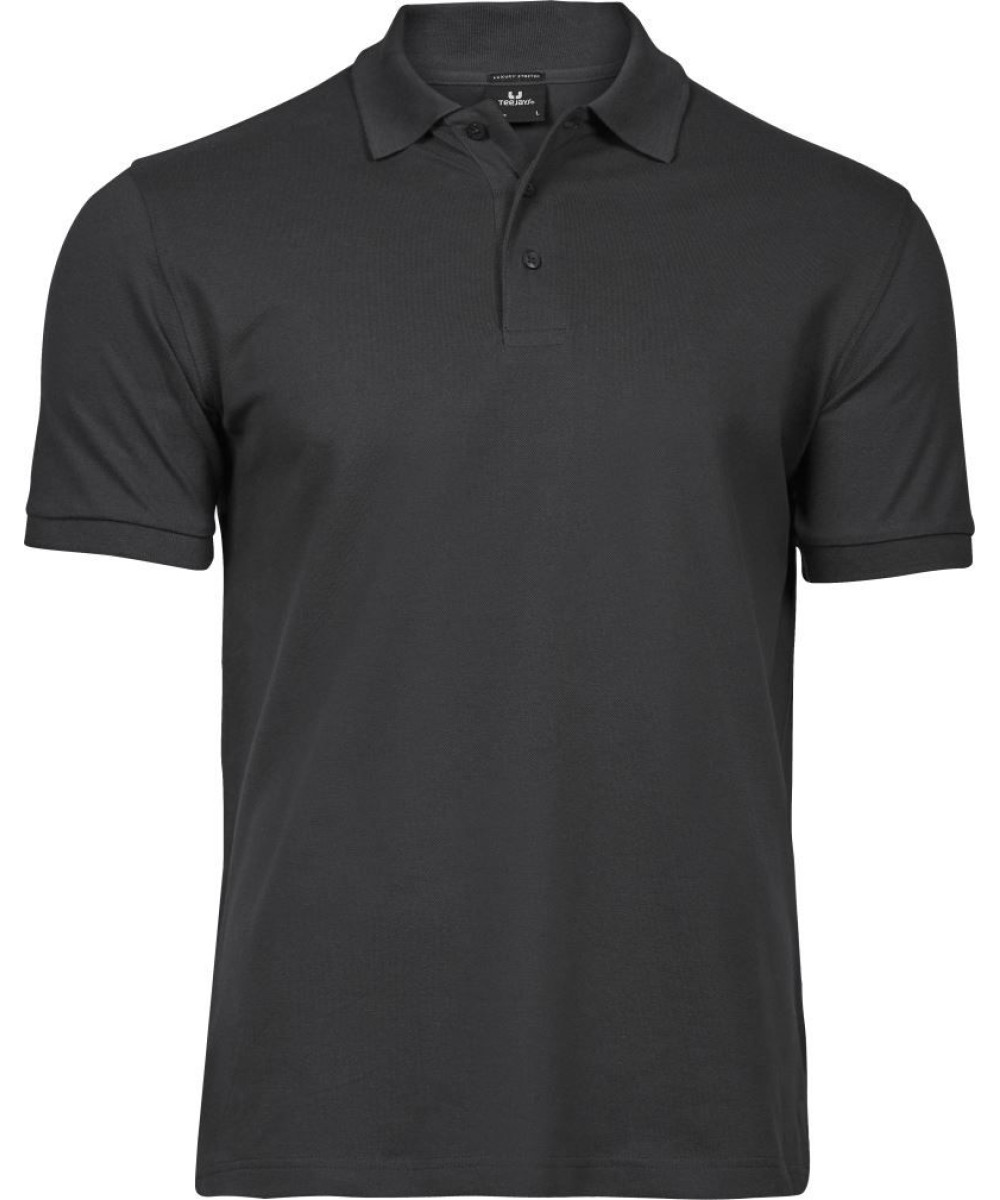 Tee Jays | 1405 férfi luxury stretch galléros póló dark grey L – Outlet ajánlat