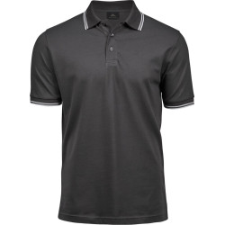 Tee Jays | 1407 férfi stretch galléros póló dark grey/white L – Outlet ajánlat