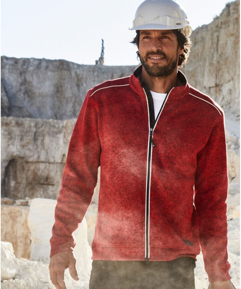 James & Nicholson | JN 898 Men's Workwear Knitted Fleece Jacket - Solid