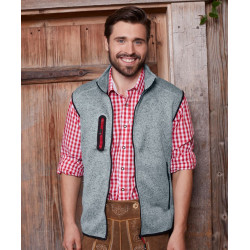 James & Nicholson | JN 774 Men's Knitted Fleece Vest with Stand-Up Collar