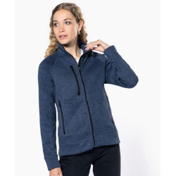 Kariban | K9107 Ladies' Melange Knitted Fleece Jacket