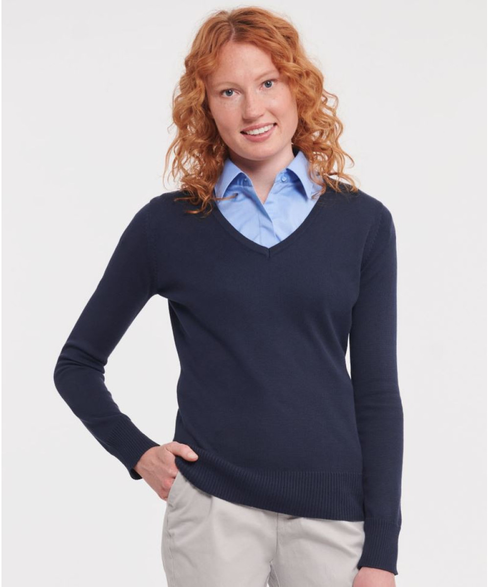 Russell | 710F Ladies' V-Neck Knitted Pullover