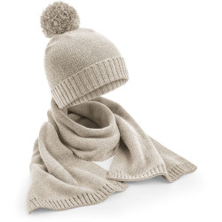 Beechfield | B401 Knitted Scarf and Beanie Gift Set