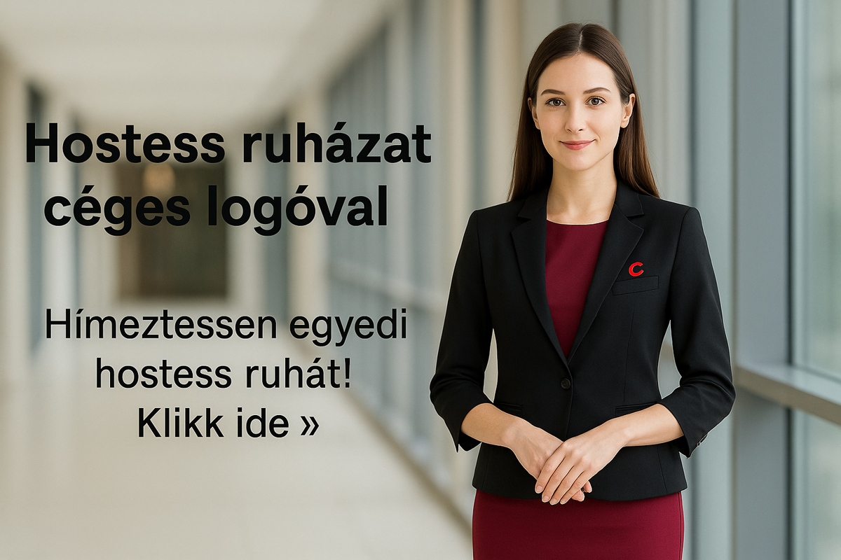 Hostess ruha céges hímzéssel
